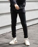  CLASSIC SLIM BIKER JEAN - BLACK 