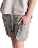  NYLON ZIP SHORTS - GREY 