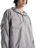  NYLON HALF ZIP JACKET - LIGHT GREY 