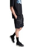  NYLON ZIP SHORTS - BLACK 