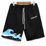  TERRY RAW SHORTS - BLACK WAVE 