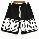  TERRY RAW SHORTS - BLACK VARSITY 