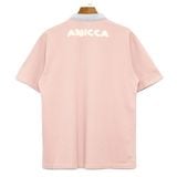  ZIP UP HENLEY DENIM COLLAR SHIRT - PINK PASTEL 