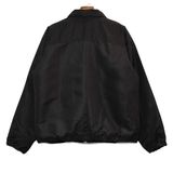  NYLON ZIPPER JACKET - BLACK BROWN LIQUID 