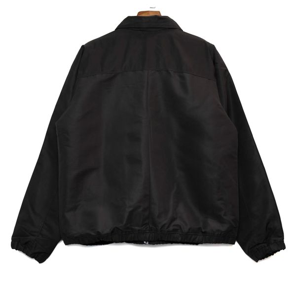 NYLON ZIPPER JACKET - BLACK GREEN LIQUID 