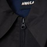  NYLON ZIPPER JACKET - BLACK BROWN LIQUID 