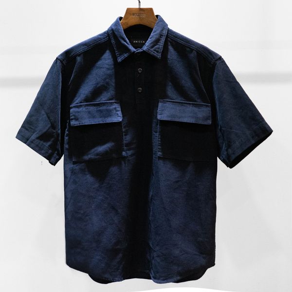  CORDUROY SHORT SLEEVE SHIRTS - NAVY V2 