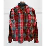  DENIM COLLAR FLANNEL - CARDINAL 