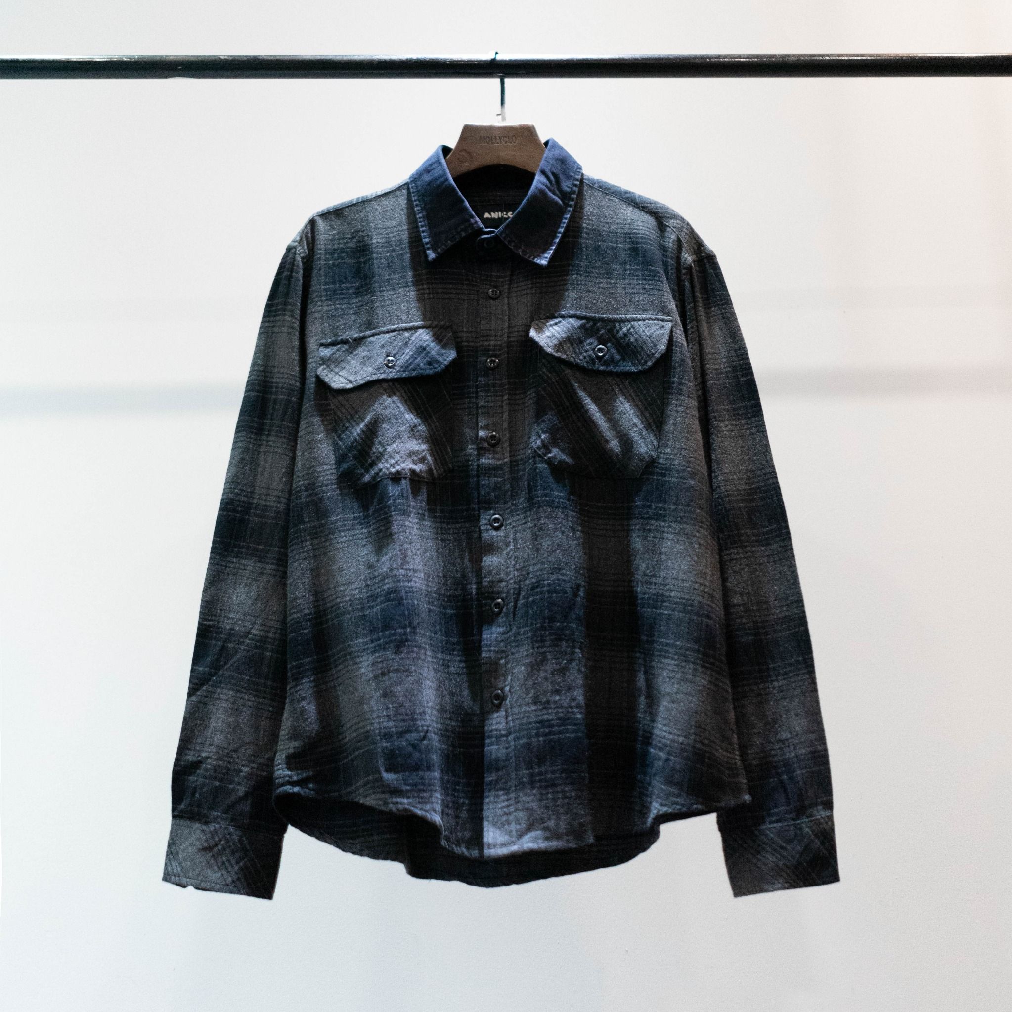  DENIM COLLAR SHIRT - WOODSMOKE 