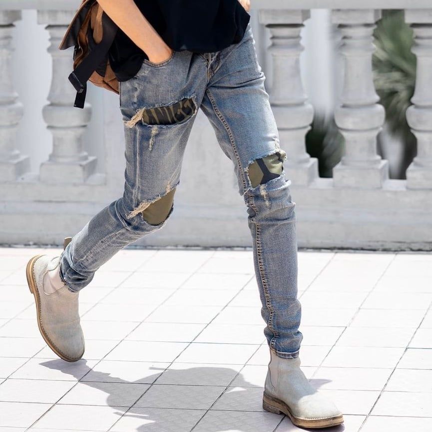  SLIM-SKINNY JEAN - DIRT INDIGO CANVAS REBUILT 