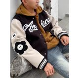  PREMIUM VARSITY JACKET - BLACK/OFFWHITE 