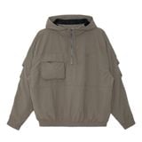  NYLON HALF ZIP JACKET - FLINT 