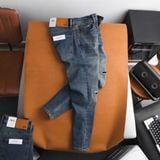  Quần Jean Nam ZARA JZR003 WAS RÁCH GỐI Màu Xanh Bụi Hiếm Xịn Form SlimFit Mềm Mịn Co Giãn Hàng Xuất Xịn Có Big Size 