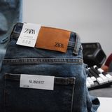 Quần Jean Nam ZARA JZR003 WAS RÁCH GỐI Màu Xanh Bụi Hiếm Xịn Form SlimFit Mềm Mịn Co Giãn Hàng Xuất Xịn Có Big Size 