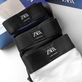  [Mới] Hộp 3 Quần Lót (Sịp) Nam TAM GIÁC ZARA Có Cửa Vải Lụa Mát 4 Chiều Cực Mịn hàng xuất xịn cam kết chính hãng 