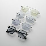  MẮT KÍNH GIẢ CẬN ĐỔI MÀU Đa Giác Unisex Chrome Hearts bản đăc biệt Hiếm 2 cầu kim loại mảnh Ngày và Đêm Hàng Xịn Cao Cấp 