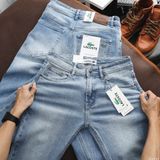  Quần Jean Nam LACOSTE CX033 CÚC ĐỒNG Màu Xanh Đá Wash hiếm Mềm Mịn Co Giãn Hàng Xuất Xịn Chuẩn Hãng Có Big Size 36 