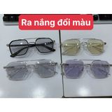  MẮT KÍNH GIẢ CẬN ĐỔI MÀU Đa Giác Unisex Chrome Hearts bản đăc biệt Hiếm 2 cầu kim loại mảnh Ngày và Đêm Hàng Xịn Cao Cấp 