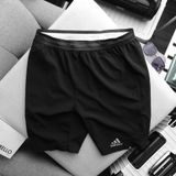  Quần Short Thể Thao Nam Adidas Dù Đùi Xẻ Đai Màu Hàng Xuất Xịn Cao Cấp Vải Nhẹ Mát - Có Túi Ziper, Có Big Size 