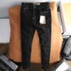 Quần Dài Jean Nam BURBERRY LOGO TÚI Màu Đen Muối Tiêu Form SlimFit Vải Co Giãn Hàng Xuất Xịn Có Big Size