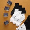 1 Đôi Vớ Dài Qua Mắt Cá Cao Cấp Xịn Chất Dày Êm Trơn Logo Viền Chỉ Chữ Basic Tommy Hilifiger