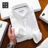 Áo sơ mi tay dài Không Túi GIẤU NÚT LCST LOGO THÊU VẢI COTTON LỤA HIẾM 6 MÀU siêu sang Hàng xịn Cao Cấp