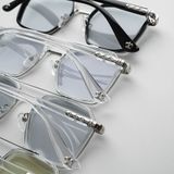  MẮT KÍNH GIẢ CẬN ĐỔI MÀU Đa Giác Unisex Chrome Hearts bản đăc biệt Hiếm 2 cầu kim loại mảnh Ngày và Đêm Hàng Xịn Cao Cấp 