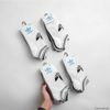  Pack 6 Đôi Vớ nam nữ Ngắn Sọc Ngang Viền Cổ 3 lá Adidas Mix 3 màu đen, trắng xám 