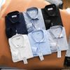 Áo Sơ Mi Tay Dài Không Túi GIẤU NÚT LCST LOGO THÊU VẢI COTTON THUN Kháng Khuẩn siêu sang hàng xuất xịn CÓ BIG SIZE