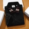 Áo Thun Nam Polo BURBERRY TRƠN VIỀN PHỐI CÔ LONDON ENGLAND 3 MÀU Vải Dệt Kim Cao Cấp Sang Trọng Có Big Size
