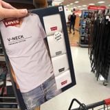  [Size M 75-85kg ] Áo thun nam cổ tim LEVIS TRẮNG cotton siêu mát Ship US 