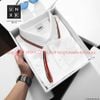 Áo Thun Nam Polo Thêu Sau Cổ BURBERRY VIỀN ĐỎ LONDON ENGLAND Vải Dệt Kim Cao Cấp Sang Trọng