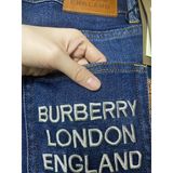  Quần Dài Jean Nam BURBERRY CHỮ TÚI Màu Xanh Form SlimFit Vải Jean Gân Kim Mềm Mịn Co Giãn Hàng Xuất Xịn Có Big Size 