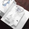 Áo Sơ Mi Đũi Nam Tay Dài Không Túi LCST Cá Sấu PHỐI VIỀN SlimFit Vải Linen Nhẹ Cao Cấp Full Tem Tag Code Cực Xịn