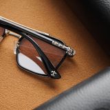  MẮT KÍNH GIẢ CẬN ĐỔI MÀU Đa Giác Unisex Chrome Hearts bản đăc biệt Hiếm 2 cầu kim loại mảnh Ngày và Đêm Hàng Xịn Cao Cấp 