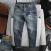 Quần Jean Nam Cao Cấp LV VUITTON Màu Xanh Basic Form SlimFit Mềm Mịn Co Giãn Hàng Xuất Xịn Có Big Size