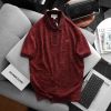  Áo Thun Nam Regular POLO SHIRT LCST VẢI CVC XỊN Mắt Len Thu Đông 2 Da khuy khắc Logo thêu dáng dài Cao Cấp Có Big Size 