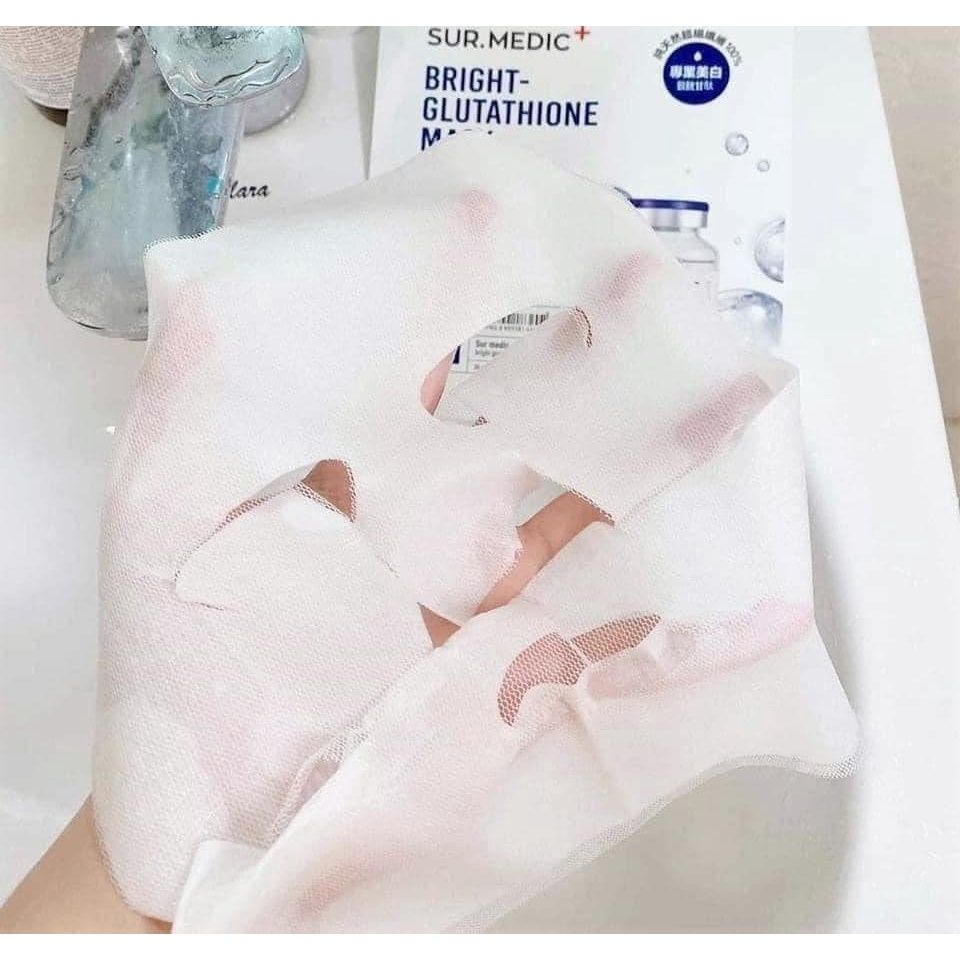 sur.medic bright glutathione mask 𝐒𝐔𝐑.𝐌𝐄𝐃𝐈𝐂 – 𝐆𝐢𝐚̉𝐢 𝐩𝐡𝐚́𝐩 𝐜𝐡𝐚̆𝐦 𝐝𝐚 𝐭𝐮̛̀ 𝐜𝐡𝐮𝐲𝐞̂𝐧  𝐠𝐢𝐚 𝐝𝐚 𝐥𝐢𝐞̂̃u ✨ Từ cấp ẩm sâu, làm sáng da, đến phục hồi và chống  lão hóa – mỗi miếng mặt nạ SUR.MEDIC main image 0