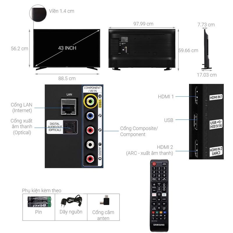 Smart Tivi Samsung 43 inch 43T6000