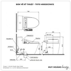 Bồn cầu thông minh TOTO MS625CDW12