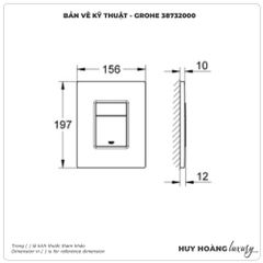 Mặt nạ xả nhấn GROHE 38732000