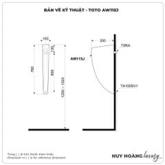 Vách ngăn tiểu nam TOTO AW115J