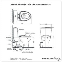 Bồn cầu TOTO 2 khối CS300DT2Y1 (Nắp TC393VS)