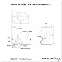 Bồn cầu TOTO 2 khối CS300DT3Y1 (Nắp TC385VS)