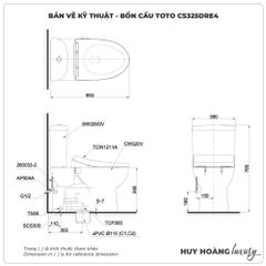 Bồn cầu nắp rửa cơ TOTO CS325DRE4
