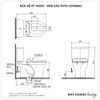 Bồn cầu nắp rửa cơ TOTO CS735DE2 (Nắp TCW07S)