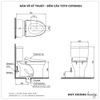 Bồn cầu nắp  rửa cơ  TOTO CS735DE4 (Nắp TCW1211A)