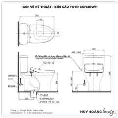 Bồn cầu thông minh TOTO CS735DW11