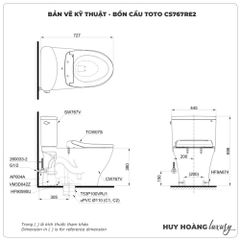 Bồn cầu TOTO nắp rửa cơ CS767RE2