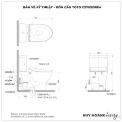 Bồn cầu TOTO nắp rửa cơ TOTO CS769DRE4